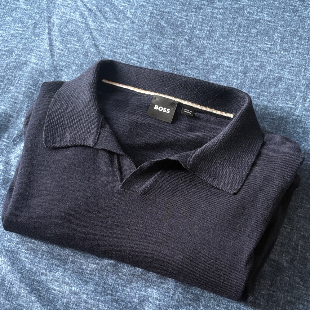 BOSS Men's Wool Polo Shirt